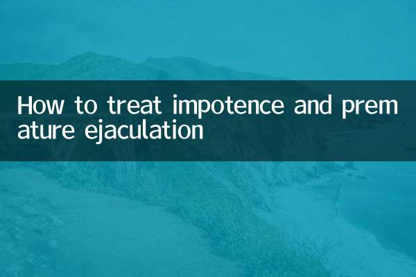 Como tratar a impotência e a ejaculação precoce
