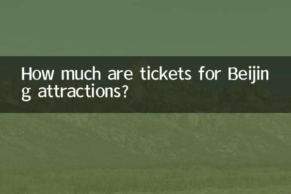 北京景点门票多少钱