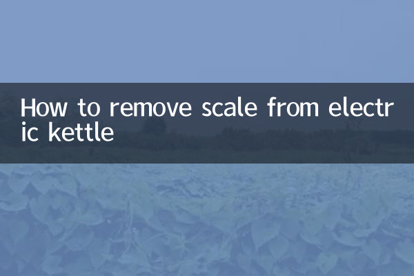 電熱水壺怎麼去水垢