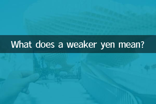 Was bedeutet ein schwächerer Yen?