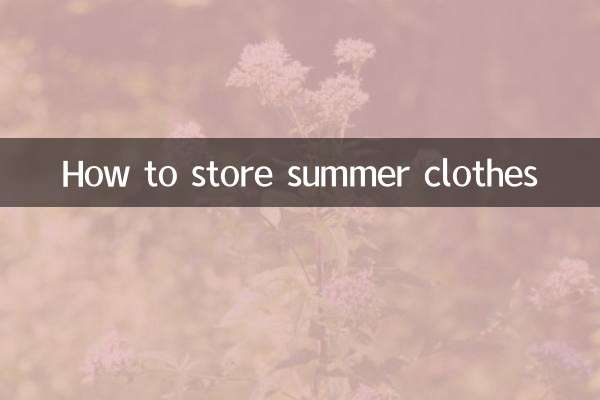 Cómo almacenar ropa de verano