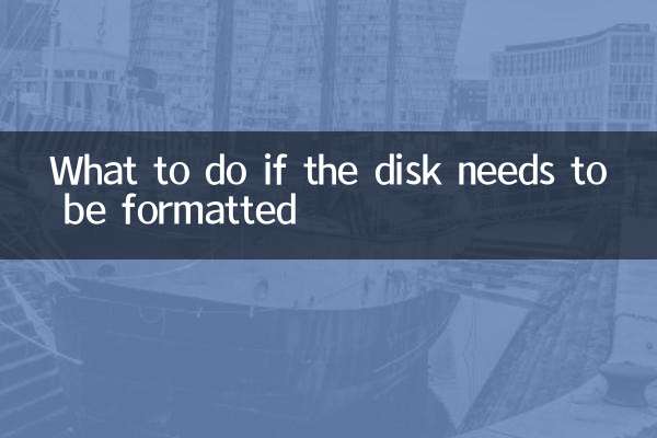 What to do if the disk needs to be formatted