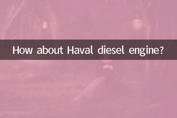 ¿Qué tal el motor diésel Haval?