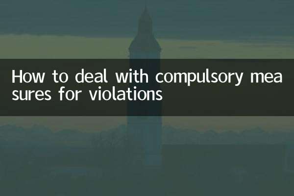 How to deal with compulsory measures for violations