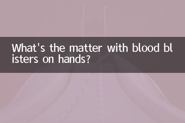 ¿Qué pasa con las ampollas de sangre en las manos?