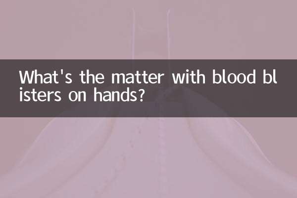 ¿Qué pasa con las ampollas de sangre en las manos?