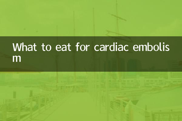 What to eat for cardiac embolism