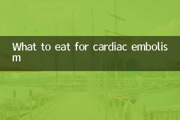 Was man bei einer Herzembolie essen sollte