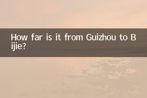 Qual a distância entre Guizhou e Bijie?