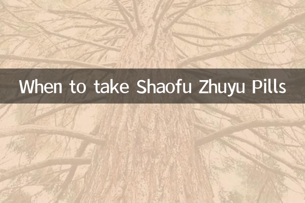 Quando tomar pílulas Shaofu Zhuyu