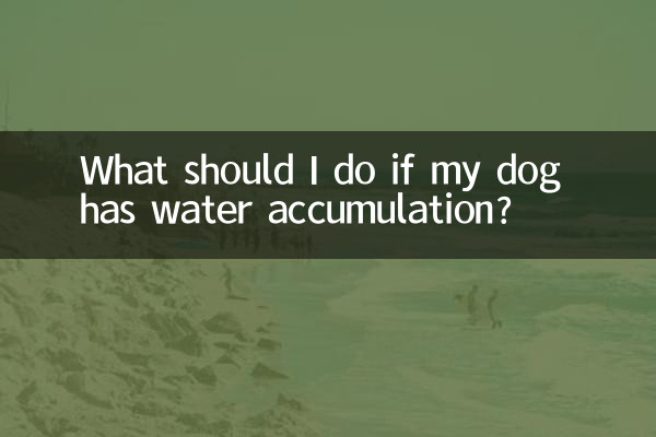 আমার কুকুরের জল জমে থাকলে আমার কী করা উচিত?