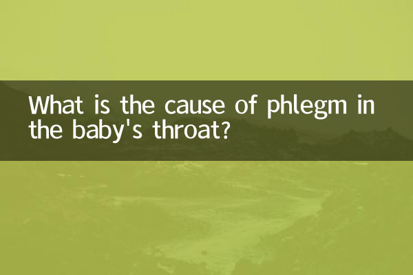 What is the cause of phlegm in the baby's throat?