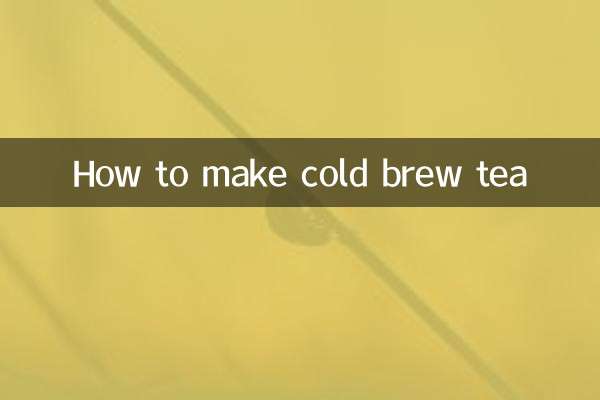 Comment préparer du thé infusé à froid