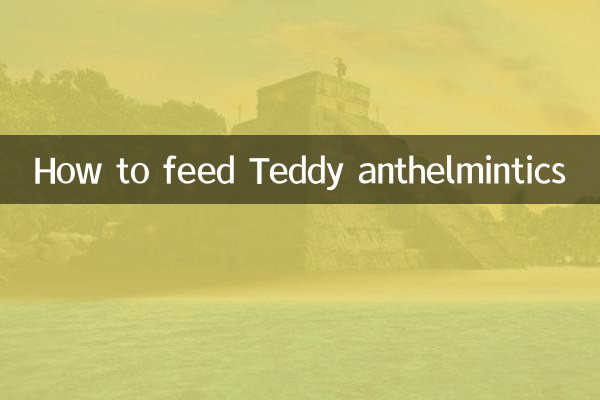 How to feed Teddy anthelmintics