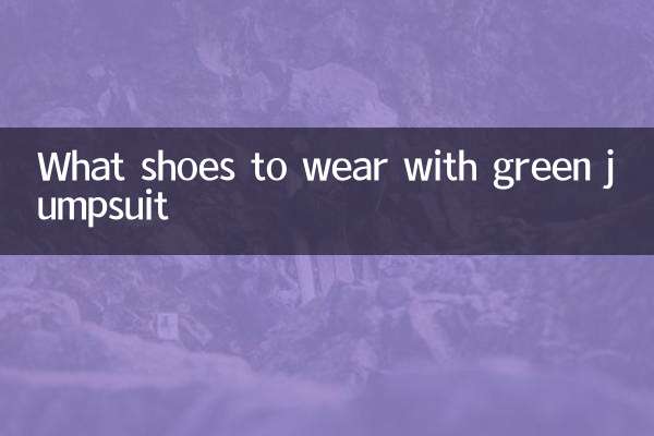 緑のジャンプスーツに合わせる靴は何ですか