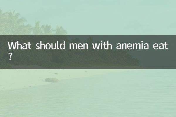 What should men with anemia eat?