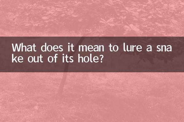 ヘビを穴から誘い出すとはどういう意味ですか?
