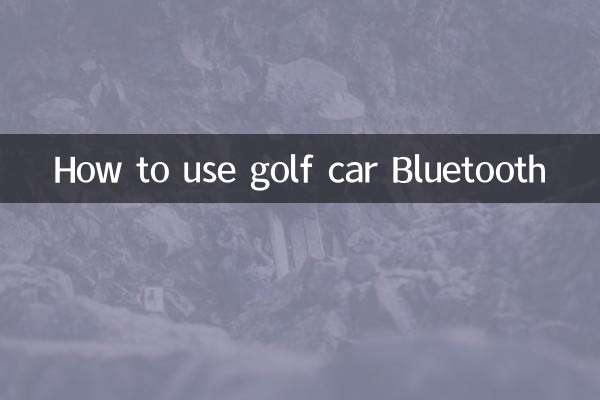 Comment utiliser le Bluetooth d'une voiture de golf