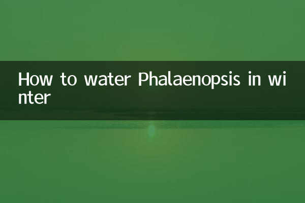 How to water Phalaenopsis in winter