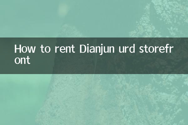 How to rent Dianjun urd storefront