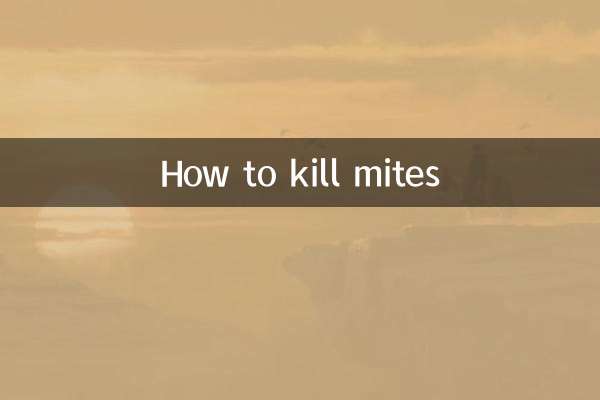 Comment tuer les acariens
