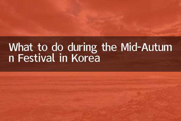 韓国の中秋節の時期にやるべきこと