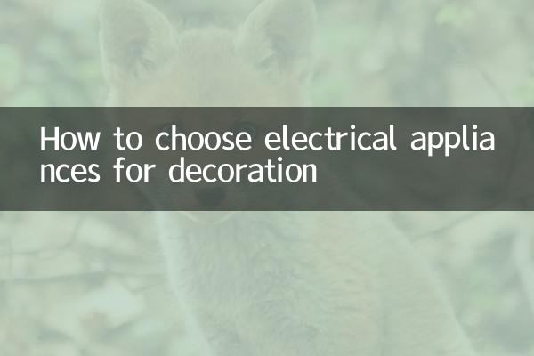 装飾用電化製品の選び方