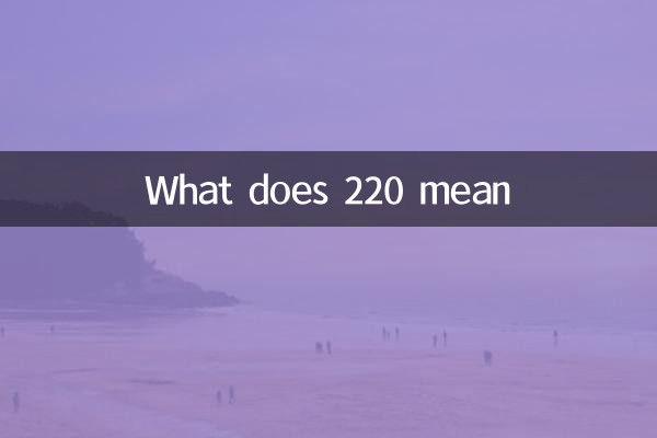 220是什麼意思