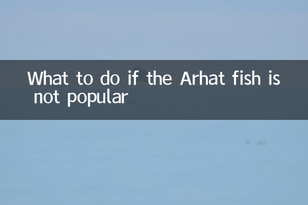 Arhat Fishが人気がない場合はどうすればよいですか