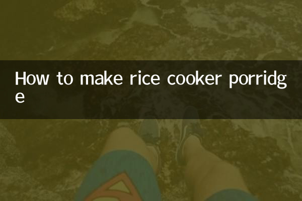 How to make rice cooker porridge