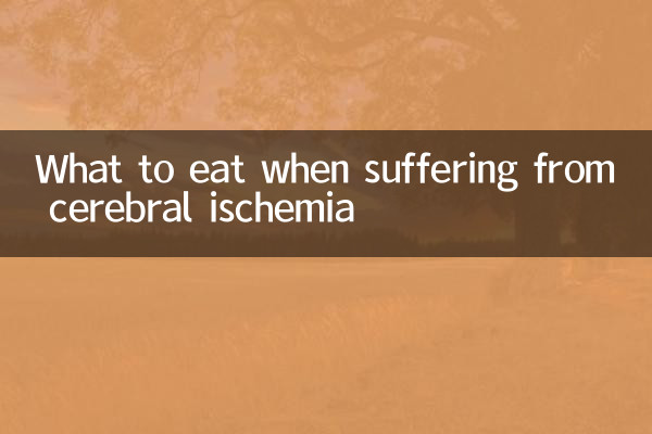 Was man essen sollte, wenn man an zerebraler Ischämie leidet