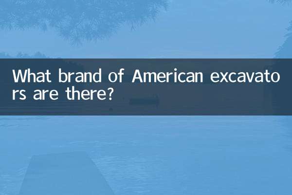আমেরিকান excavators কি ব্র্যান্ড আছে?