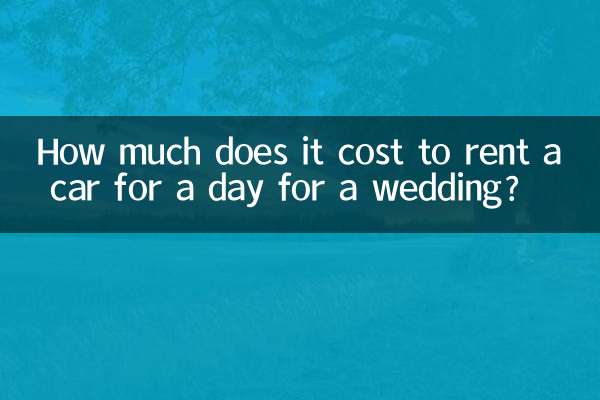 결혼식을 위해 하루 동안 자동차를 빌리는 데 드는 비용은 얼마입니까?