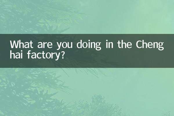 ¿Qué haces en la fábrica de Chenghai?