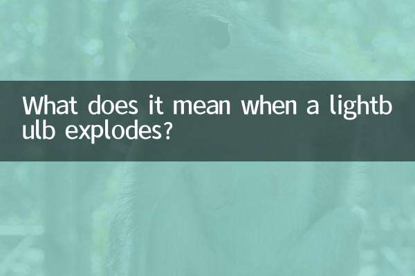 O que significa quando uma lâmpada explode?