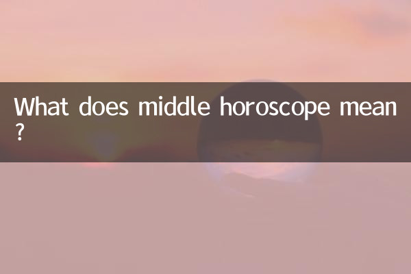 ¿Qué significa el horóscopo medio?