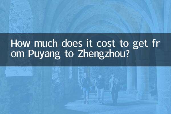 Quel est le prix d’un trajet entre Puyang et Zhengzhou ?