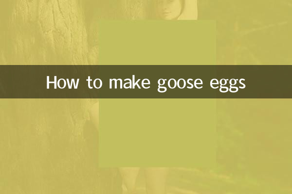 How to make goose eggs