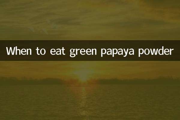 Quando mangiare la polvere di papaya verde