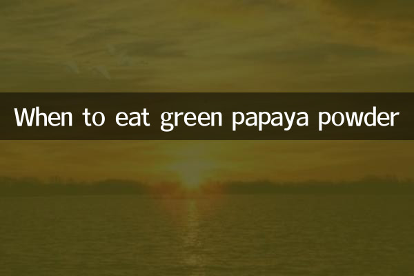 Quando mangiare la polvere di papaya verde