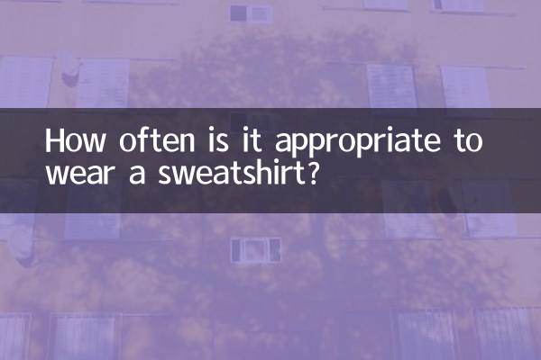 Quanto spesso è opportuno indossare una felpa?