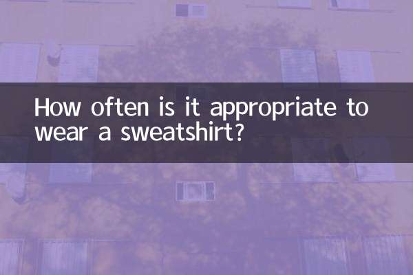 Quanto spesso è opportuno indossare una felpa?