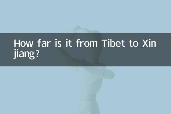 Quelle distance y a-t-il entre Tibet et Xinjiang ?