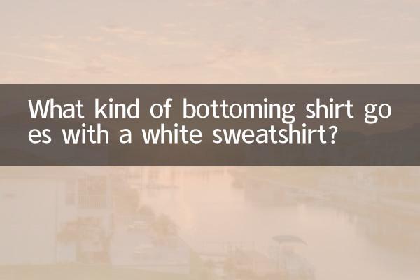 What kind of bottoming shirt goes with a white sweatshirt?