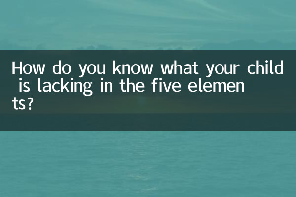 How do you know what your child is lacking in the five elements?