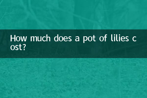 Quanto custa um pote de lírios?