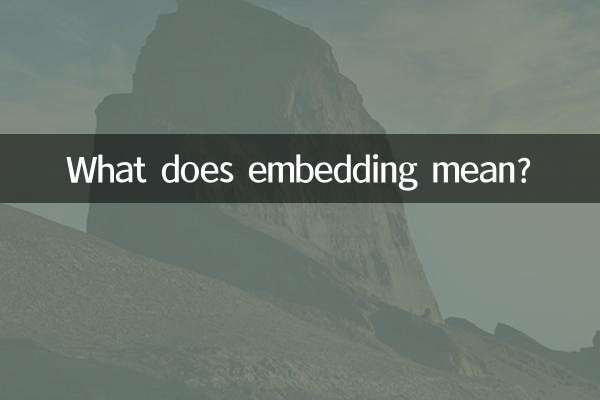 What does embedding mean?
