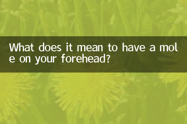 What does it mean to have a mole on your forehead?