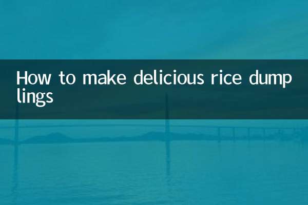 How to make delicious rice dumplings