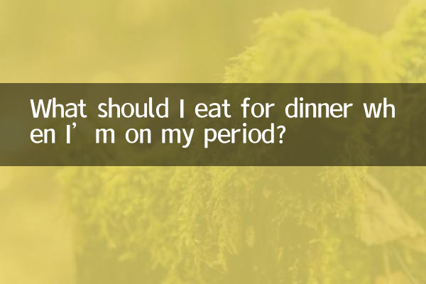 O que devo comer no jantar quando estou menstruada?